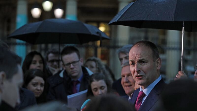 Micheál Martin aligned his desire to avoid an immediate election with the national imperative for a settled government with an unassailable majority on the big questions. Photograph: Brian Lawless/PA Wire