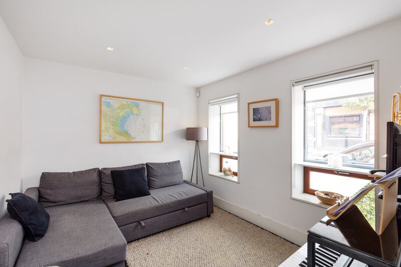 Music room, with futon for when visitors stay