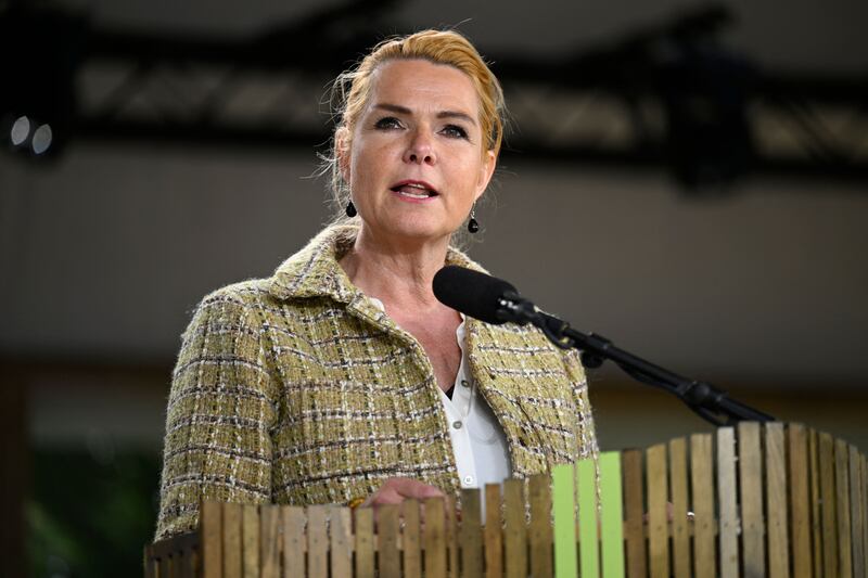 Denmark Democrats party leader Inger Stojberg. Photograph: Nils Meilvang/AFP via Getty Images