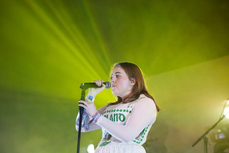 Nell Mescal performing on the Three Music Stage  on Saturday. Photograph: Alan Betson/The Irish Times

