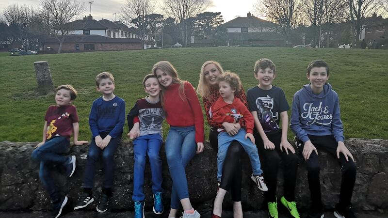 Jen Hogan with her children