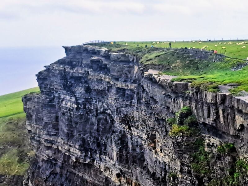 The sheer drop of the Cliffs of Moher is hazardous. Photograph: Andrew Hamilton
