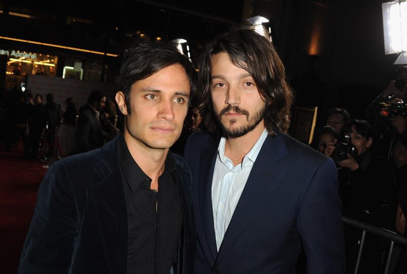 Gael Garcia Bernal and best mate Diego Luna.  (Photo by Kevin Winter/Getty Images)