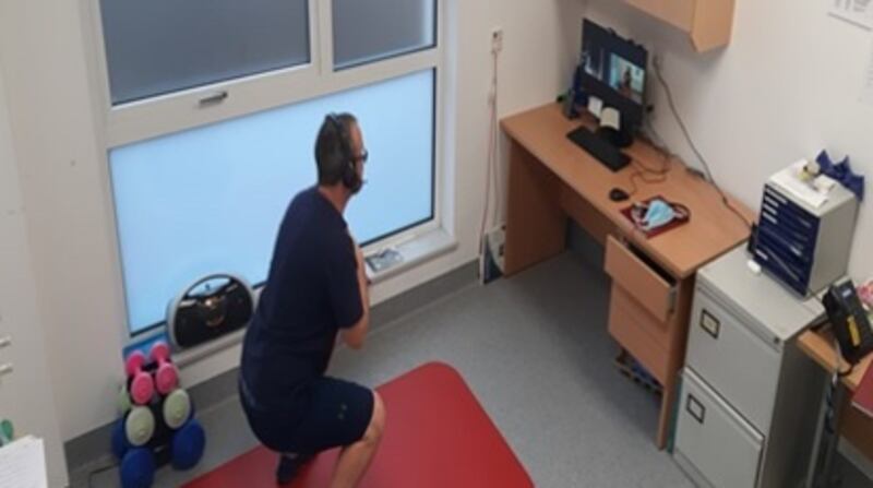Stephen Bradish, senior physiotherapist, who leads the virtual physiotherapy sessions for patients with cystic fibrosis from Galway University Hospital.