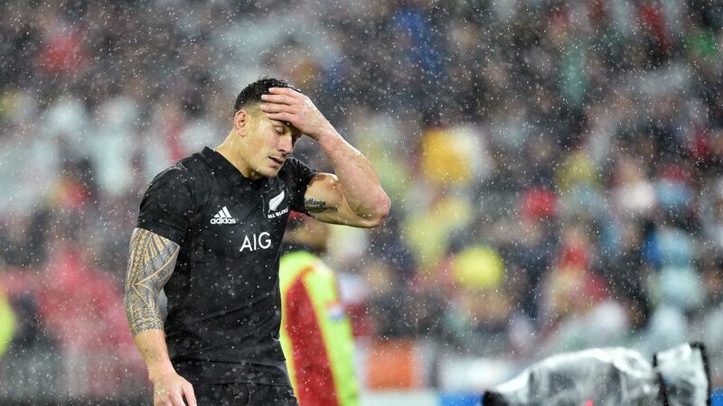 Sonny Bill Williams reacts after being sent off. Photo: Peter Parks/Getty Images