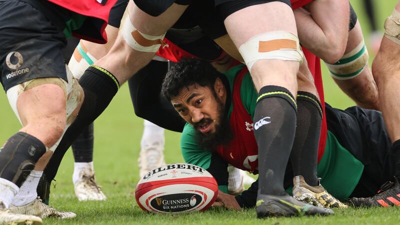 Bundee Aki at Ireland Rugby squad training an IRFU High Performance Centre in Blanchardstown, Dublin, in February. Photograph: Billy Stickland/Inpho