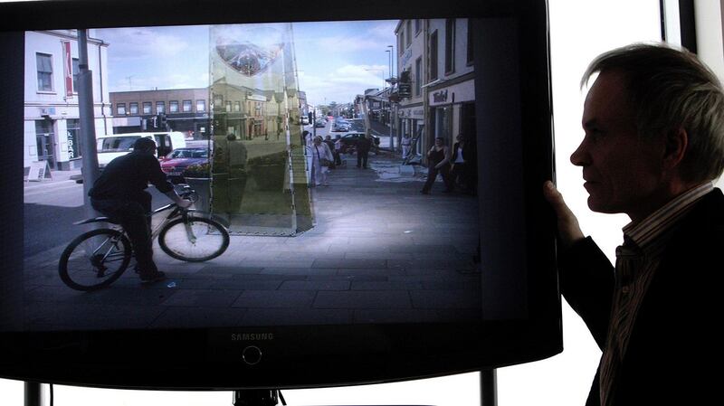Seán Hillen at the unveiling of a memorial to those killed in the Omagh bomb in Omagh Arts Centre in September 2007. Photograph: Paul Faith/PA