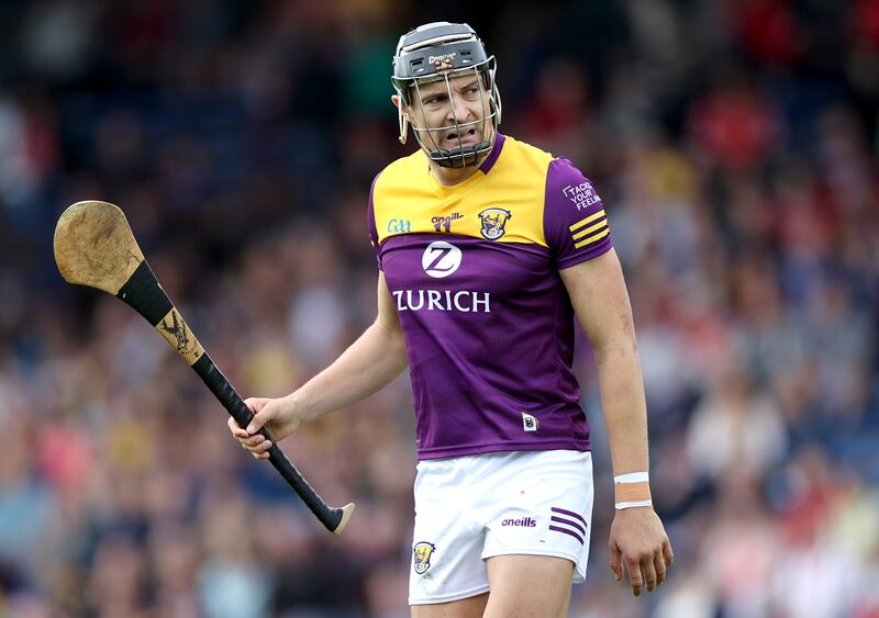 Wexford's Jack O'Connor looks dejected during the All-Ireland quarter-final defeat to Clare at  FBD Semple Stadium, Thurles.  
Photograph: James Crombie/Inpho

