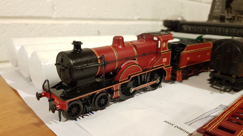 Can’t find what you want in the shops? Make it yourself! Nicky Cox repainted this English model into it’s Northern Ireland counterpart as Northern Counties Committee U2 class No 74 Dunluce Castle. Photograph: Nicky Cox