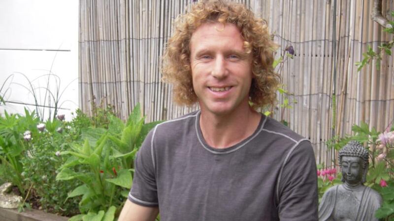 Brian Keane prepares to meditate