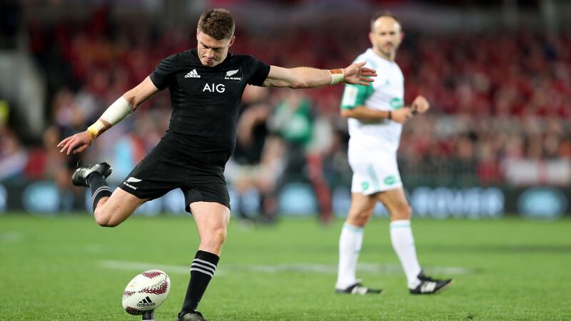 Beauden Barrett’s misses off the tee cost New Zealand the series. Photo: Peter Meecham/Inpho