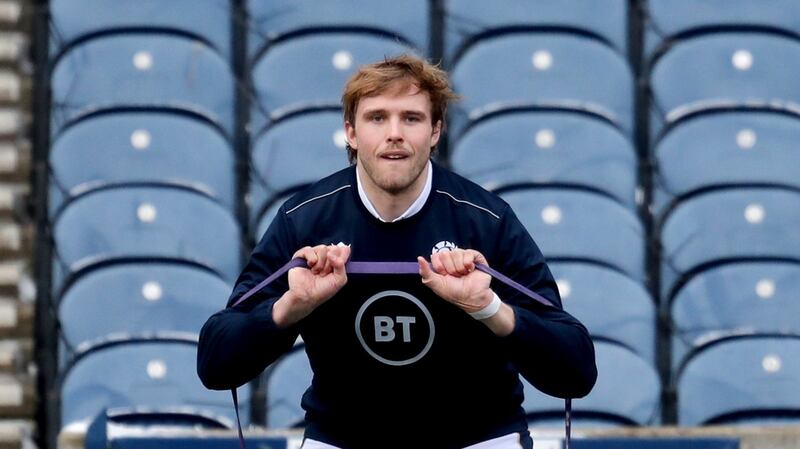 Jonny Gray, who makes a return to the starting line-up as Gregor Townsend named his Scotland team to face England on Saturday in the 2022 Guinness Six Nations opener at BT Murrayfield. Photograph: Jane Barlow/PA Wire