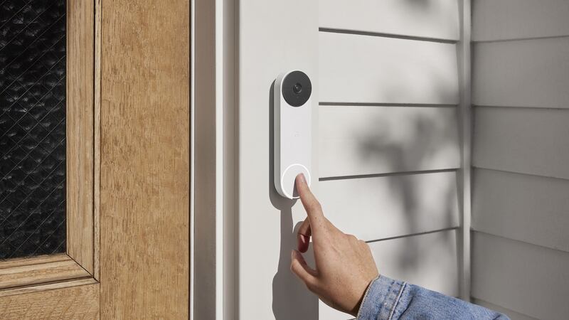 The Nest Doorbell battery model is larger than the wired version