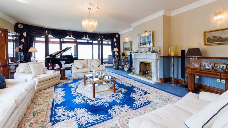 The drawingroom at Bayview House, Carrickbrack Road, Howth, Co Dublin