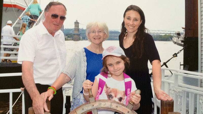 Orla Bowman with her father Anthony Keyes, mother Rita and daughter Eva (5)