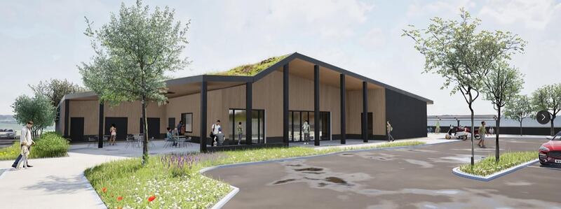 An artist's impression of the new €10m public swimming pool to be built in Balbriggan, Co Dublin. Photograph: Fingal County Council