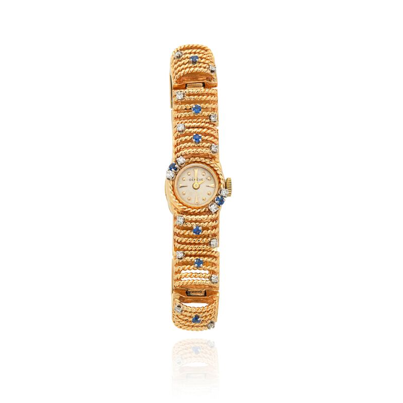Diamond and sapphire wristwatch, Bonham's