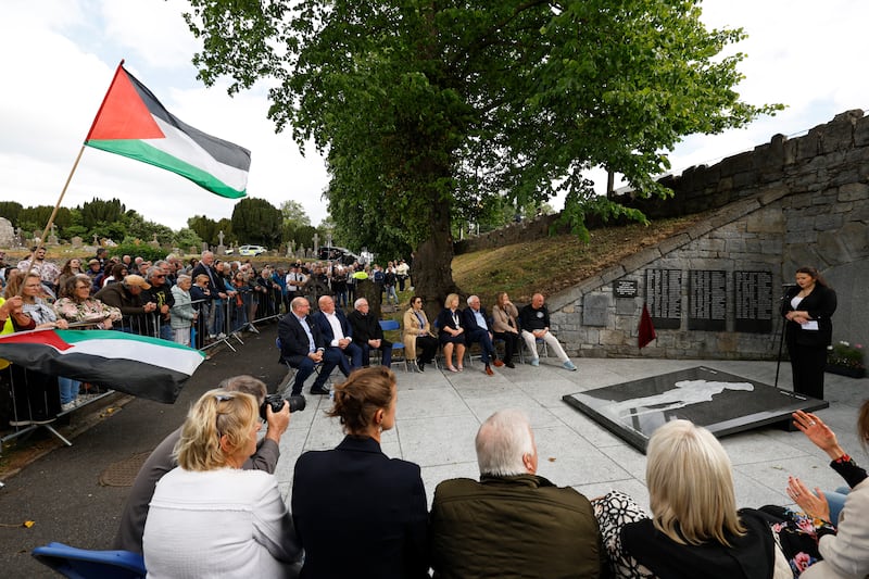 US Senator Bernie Sanders and activist Jane O’Meara Sanders in Athy, Co Kildare on Sunday. Photograph: Nick Bradshaw
