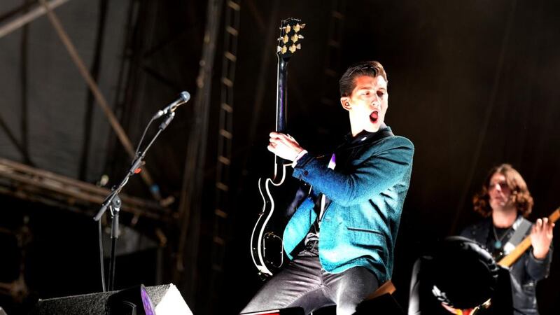 Monkey business: On the main stage at Electric Picnic in  Stradbally, Co Laois, on Sunday night. Photograph: Brenda Fitzsimons