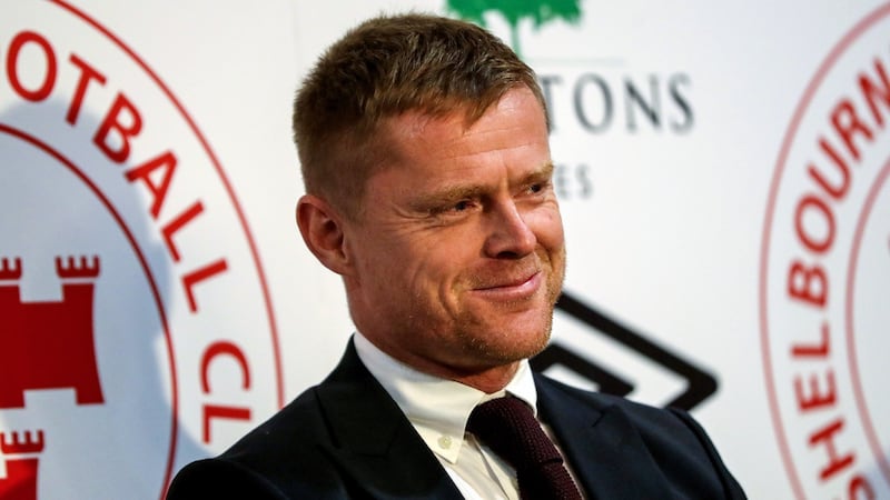 Damien Duff at Monday’s press conference announcing him as the new Shelbourne manager. Photograph: Evan Treacy/Inpho