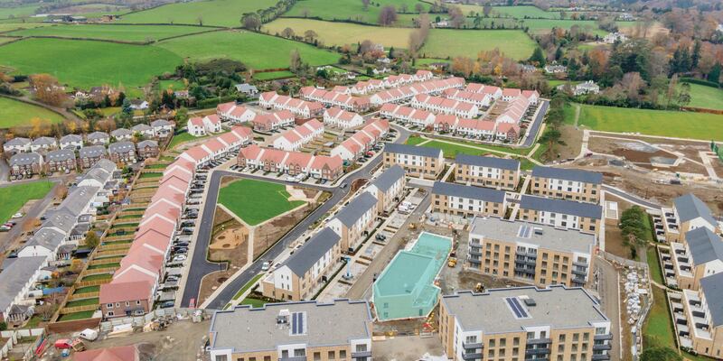 An aerial view shows the creche's location within the Archers Wood scheme in Delgany, Co Wicklow.
