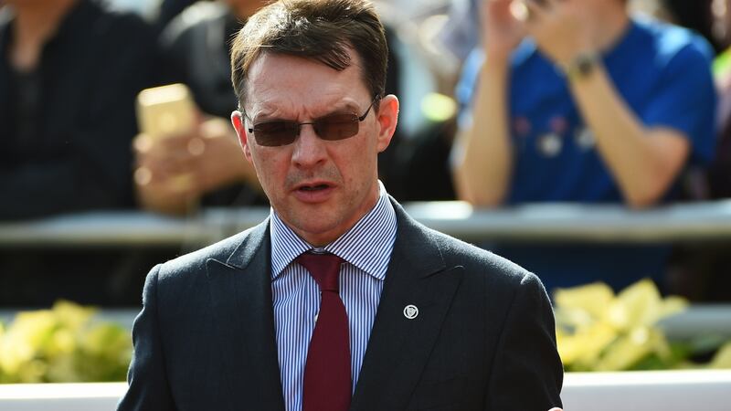 Aidan O’Brien opened the gates of Ballydoyle to the press yesterday morning. Photograph: Vince Caligiuri/Getty Images