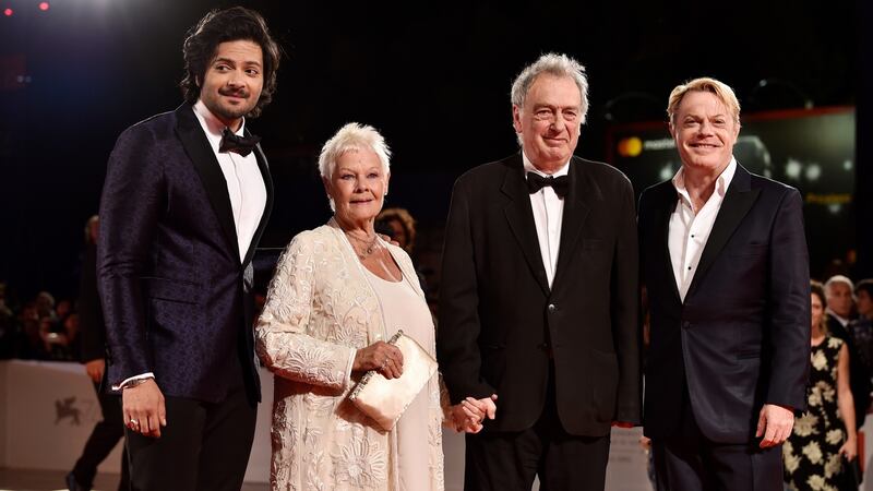 Victoria & Abdul: Ali Fazal, Judi Dench, Stephen Frears and Eddie Izzard at Venice Film Festival this month. Photograph: Pascal Le Segretain/Getty