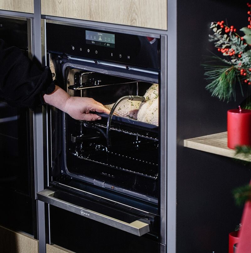 The clever Slide&Hide oven door is one of Murphy’s favourite features of the Neff N90 oven