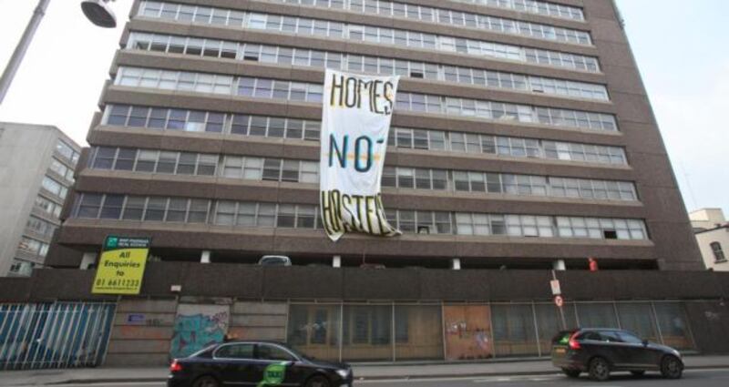 Activists took over Apollo House in December 2016. File photograph: Collins