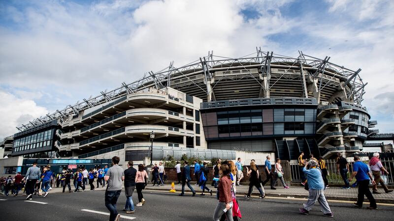 Kilkenny and Tipperary fans make their way down Jones’s Road ahead of the 2016 All-Ireland hurling final. Photograph: James Crombie/Inpho