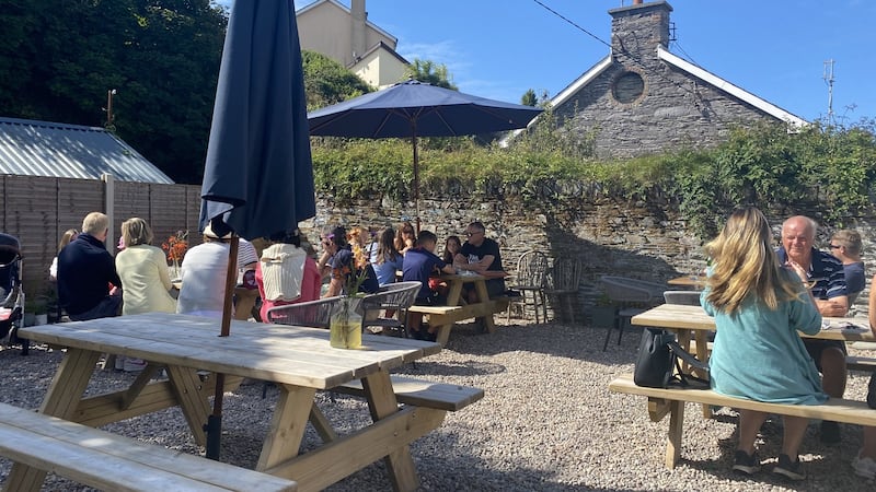 The outdoor area at Dede in Baltimore, west Cork. Photograph: Corinna Hardgrave