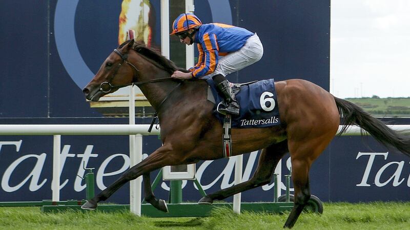 Hermosa won the 1,000 Guineas at the Curragh under Ryan Moore. Photograph: Laszlo Geczo/Inpho