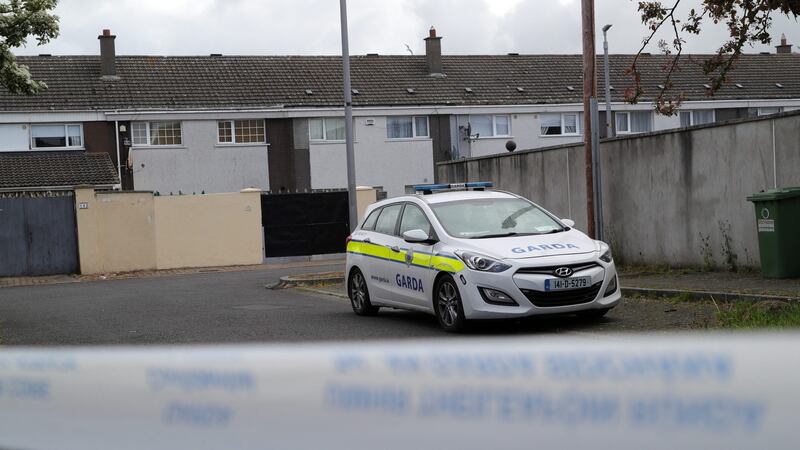 Gardaí at the scene at Sandyhill Gardens Ballymun Dublin. Photograph: Colin Keegan, Collins Dublin
