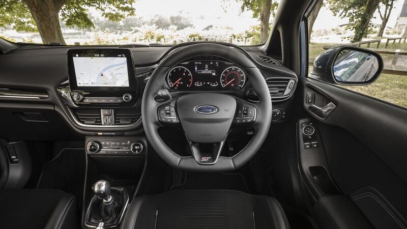 “The cabin is mostly nicely made, the big SYNC3 touchscreen is good, and the extra little fillets of carbon fibre are welcome.”