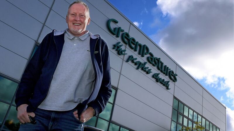 Jeff Wright at the Green Pastures Church in Ballymena, Co Antrim, which was was heavily funded by the Wright family. Photograph:  Stephen Davison