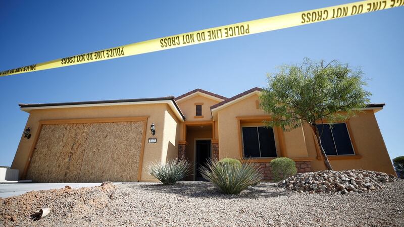 Mandalay Bay shooting: the Nevada home of Stephen Paddock, the gunman who attacked the Route 91 Harvest festival, in Las Vegas. Photograph: Chris Wattie/Reuters