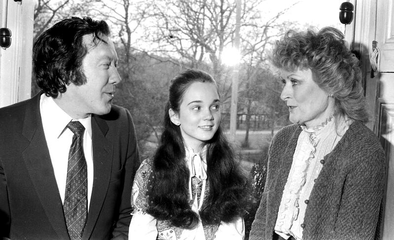 1983: Smith attends a fundraising launch of the Dublin City Ballet. She was a patron of the company. She is accompanied here by by the company's founder-director  Lewis O'Sullivan and dancer Rachal Murray (13).  Photograph: Dermot O'Shea 