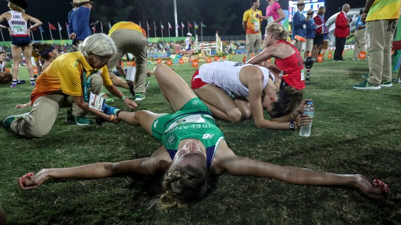 Natalya Coyle after finishing seventh in the  Modern Pentathlon at the Rio Games. Photograph: Dan Sheridan/Inpho
