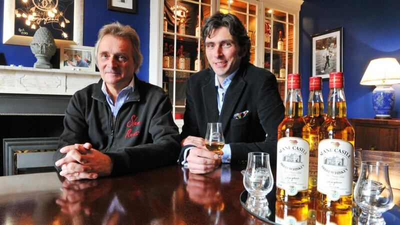 Lord Henry Mount Charles and Brown-Forman chief executive Paul Varga pictured at the announcement