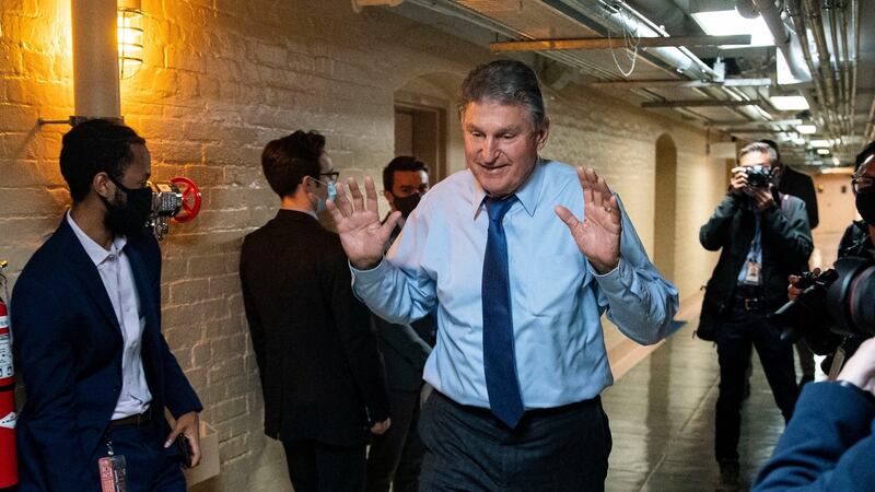 Democratic senator  Joe Manchin    said he could not move ahead with what he called ‘this mammoth piece of legislation’. Photograph: Stefani Reynolds/New York Times