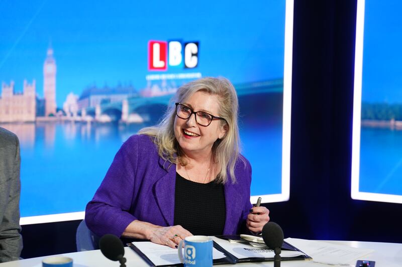 Conservative party candidate Susan Hall during the LBC London Mayoral Debate. Photograph: Jordan Pettitt/PA Wire