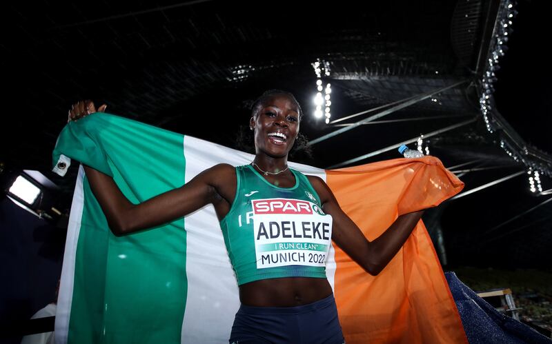 Rhasidat Adeleke at the European Championships in Munich. She looks poised to build on a highly promising 2022. Photograph: Tom Maher/Inpho 