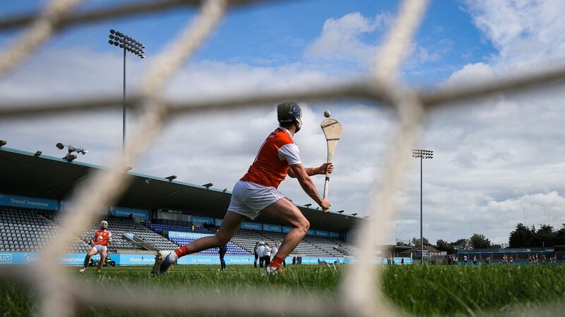 Dublin Senior hurling action ahead of St Brigid’s and Cuala. Photograph: Inpho