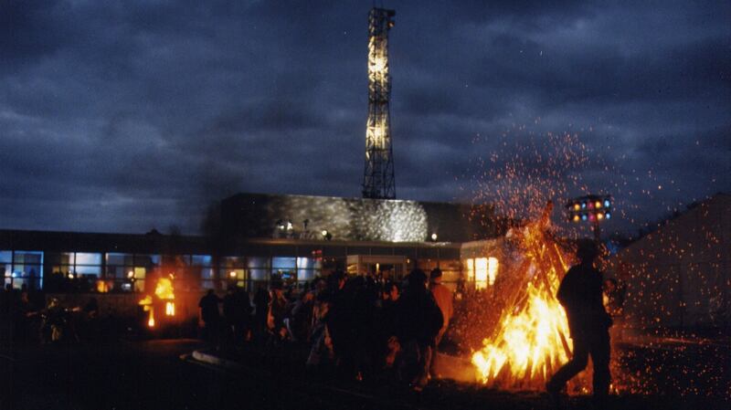 The scene at Teilifís na Gaeilge’s opening night on October 31st, 1996. It became TG4 in 1999.