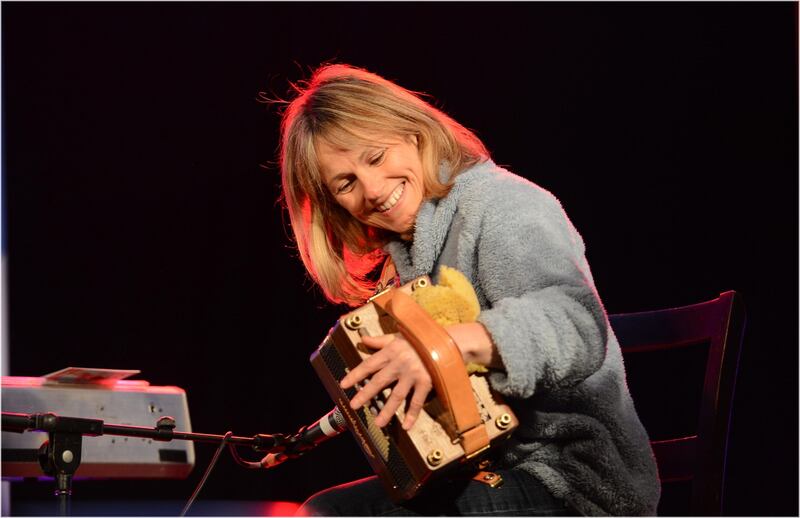 Ireland’s High Queen of the button accordion, Sharon Shannon, will bring her big band to the National Concert Hall for a special live-stream performance. Photograph: Dara Mac Dónaill
