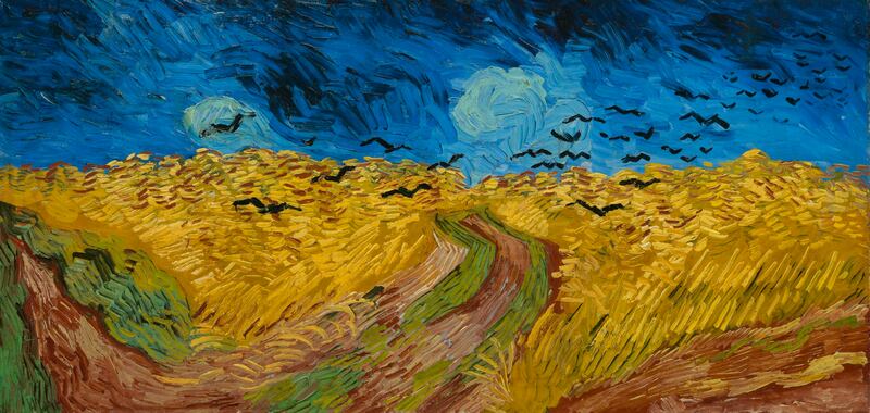 Vincent van Gogh: Wheatfield with Crows, the plain above Auvers; painted on July 8th, 1890. Photograph: Van Gogh Museum, Amsterdam