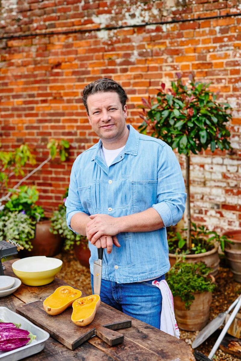 Jamie Oliver: ‘Food can be meditative, like a ritual, food can make you feel like you’ve had a big hug.’ Photograph: Paul Stuart