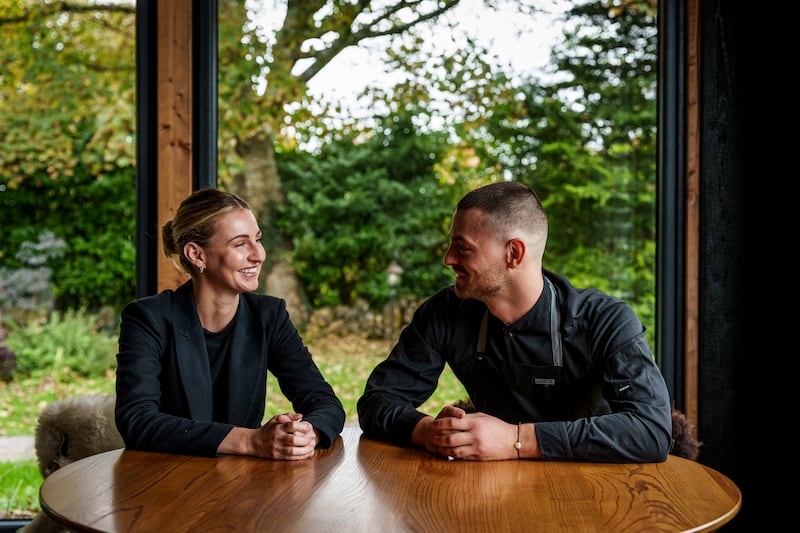 Chef owner Danny Africano and restaurant manager Molly Keane at Lignum in Co Galway. Photograph: Tristan Hutchinson