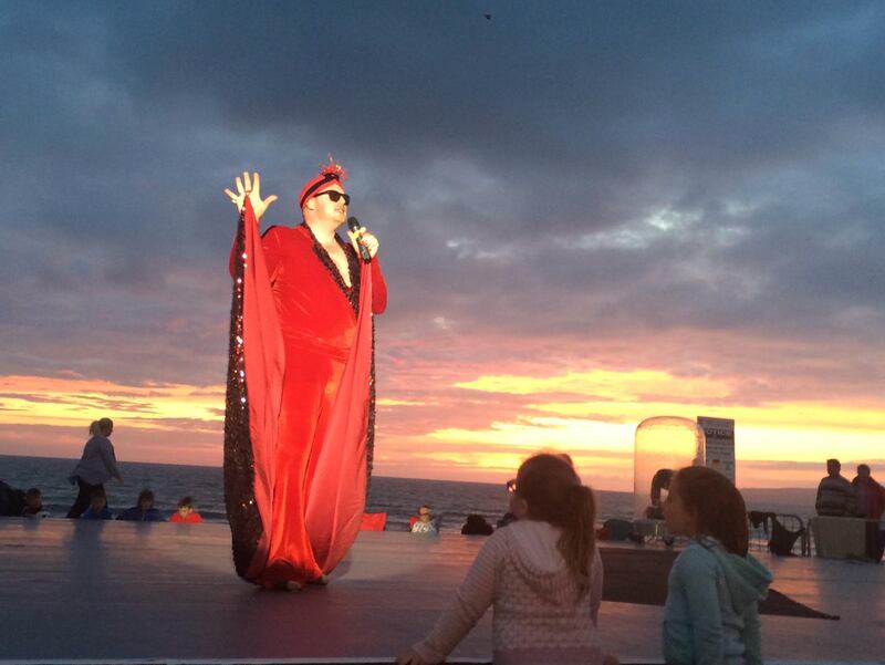 Mangina Jones: Cian O'Brien as his drag alter ego. Photograph: Dash McCarthy