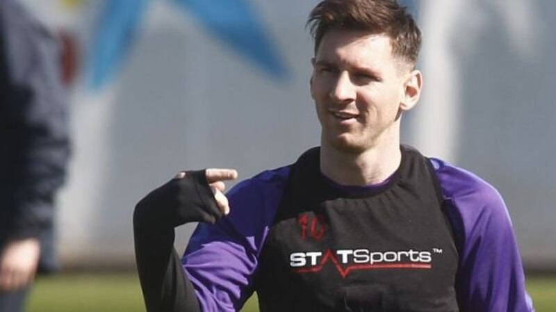 Lionel Messi wearws StatSports gear